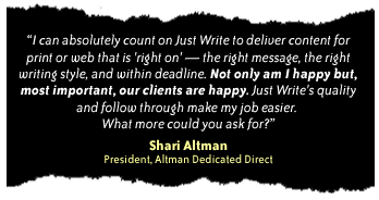 Shari Altman endorses Just Write