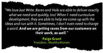 Paige Grant endorses Just Write
